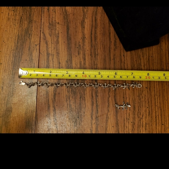 925 Sterling Silver Gecko Lizard Link Chain Bracelet - Picture 2 of 11